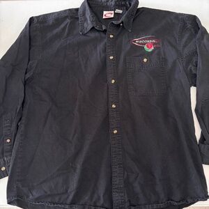 VTG Cadre Athletic Wisconsin 2000 Rose Bowl Long Sleeve ButtonDown Shirt Size XL